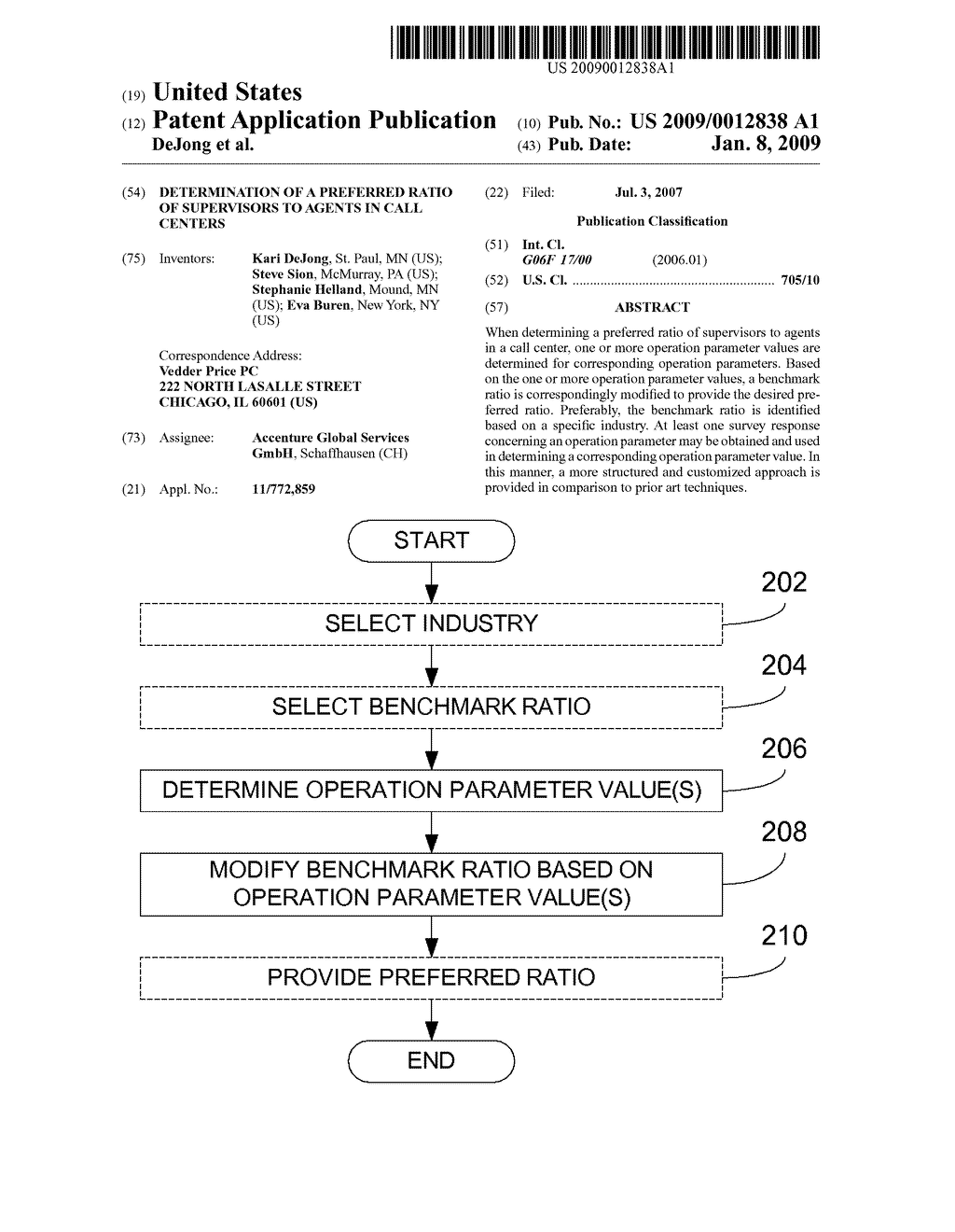 DETERMINATION OF A PREFERRED RATIO OF SUPERVISORS TO AGENTS IN CALL CENTERS - diagram, schematic, and image 01