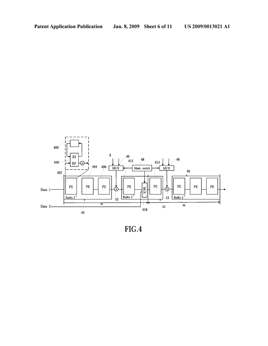 VARIABLE LENGTH FFT SYSTEM AND METHOD - diagram, schematic, and image 07