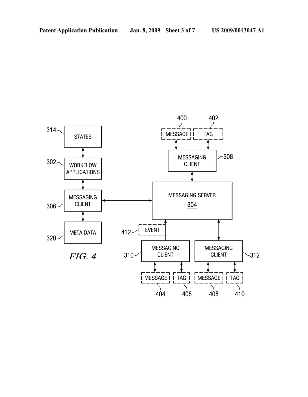 METHOD AND APPARATUS FOR MANAGING MESSAGES RELATED TO WORKFLOWS - diagram, schematic, and image 04