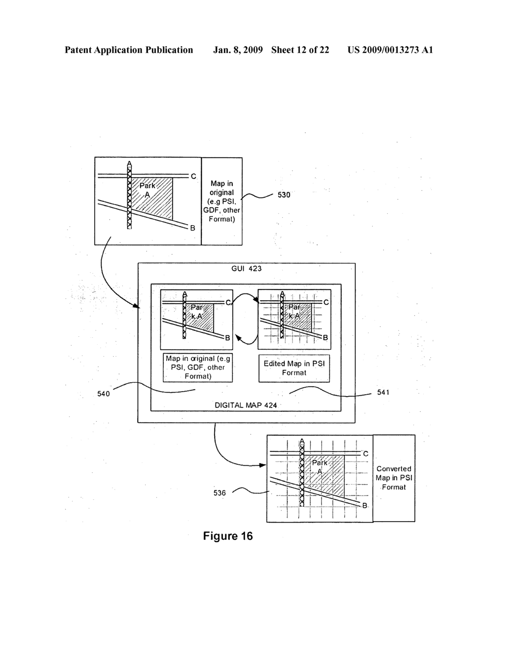 SYSTEM AND METHOD FOR USING LAYERS AND GRIDS TO ACCESS, VIEW, EDIT AND STORE DIGITAL MAP DATA - diagram, schematic, and image 13