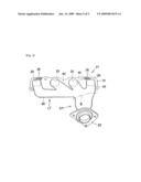 Engine exhaust structure diagram and image