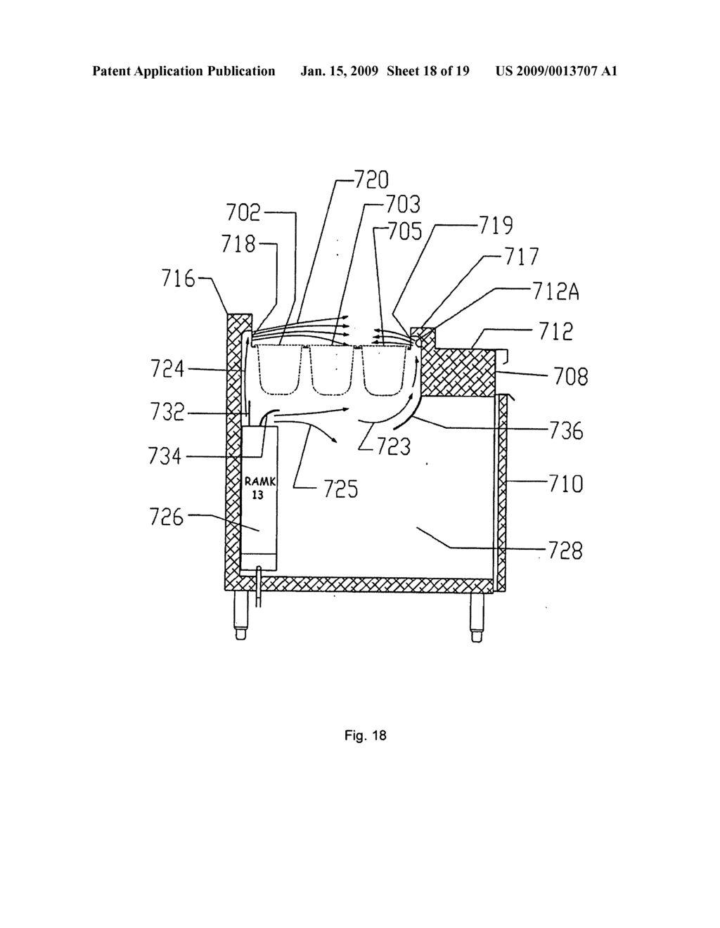 Air blanketed food preparation table - diagram, schematic, and image 19