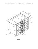 Locking mechanism for use with a drawer diagram and image