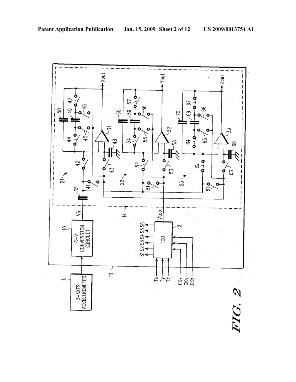 OUTPUT CORRECTION CIRCUIT FOR THREE-AXIS ACCELEROMETER - diagram, schematic, and image 03
