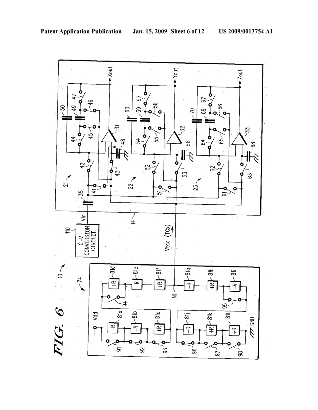 OUTPUT CORRECTION CIRCUIT FOR THREE-AXIS ACCELEROMETER - diagram, schematic, and image 07