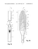 APPLICATOR FOR MAKING UP THE EYELASHES AND/OR THE EYEBROWS, THE APPLICATOR INCLUDING A FURROW diagram and image