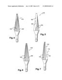 APPLICATOR FOR MAKING UP THE EYELASHES AND/OR THE EYEBROWS, THE APPLICATOR INCLUDING A FURROW diagram and image