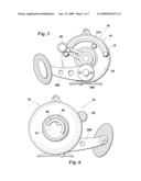 DOUBLE DRAG, PRE-SET ADJUST AND UNITARY END ASSEMBLY FOR TROLLING REEL diagram and image