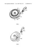 Device for reeling and unreeling a power supply line diagram and image