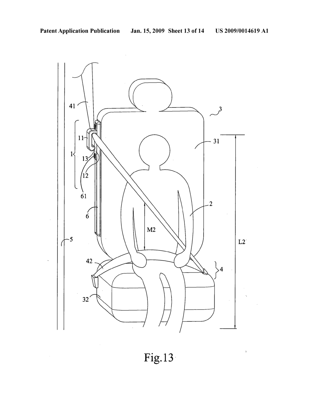 Multi adjustment for motor vehicle restriant positioning device - diagram, schematic, and image 14