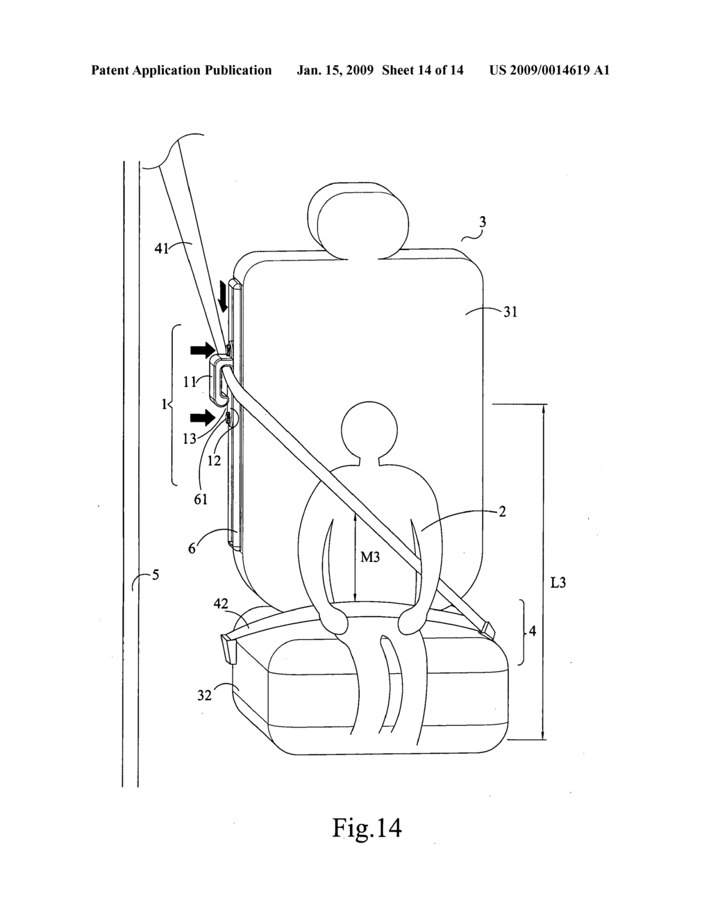 Multi adjustment for motor vehicle restriant positioning device - diagram, schematic, and image 15