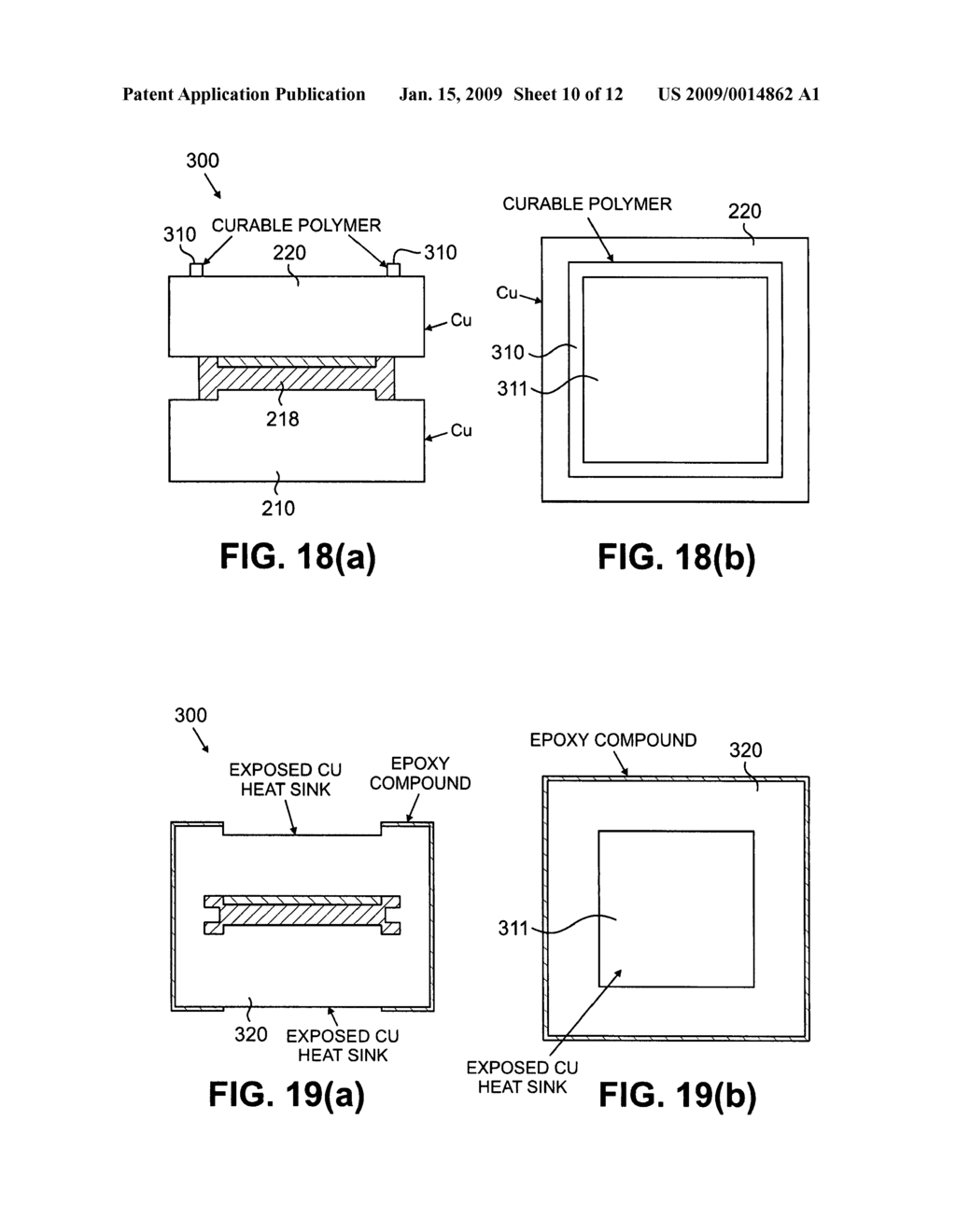 Subassembly that includes a power semiconductor die and a heat sink having an exposed surface portion thereof - diagram, schematic, and image 11