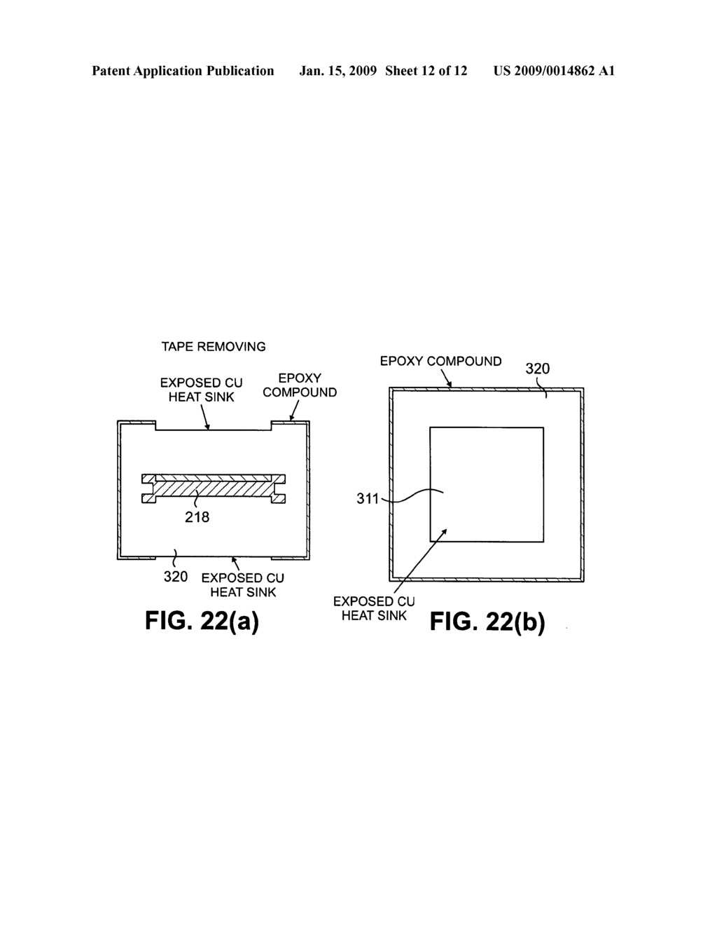 Subassembly that includes a power semiconductor die and a heat sink having an exposed surface portion thereof - diagram, schematic, and image 13