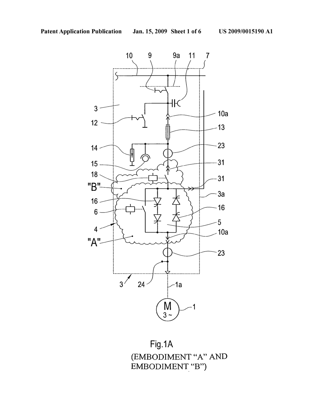 Device for the control of a smooth starting or ending of a three phase current motor, so-called soft starter - diagram, schematic, and image 02