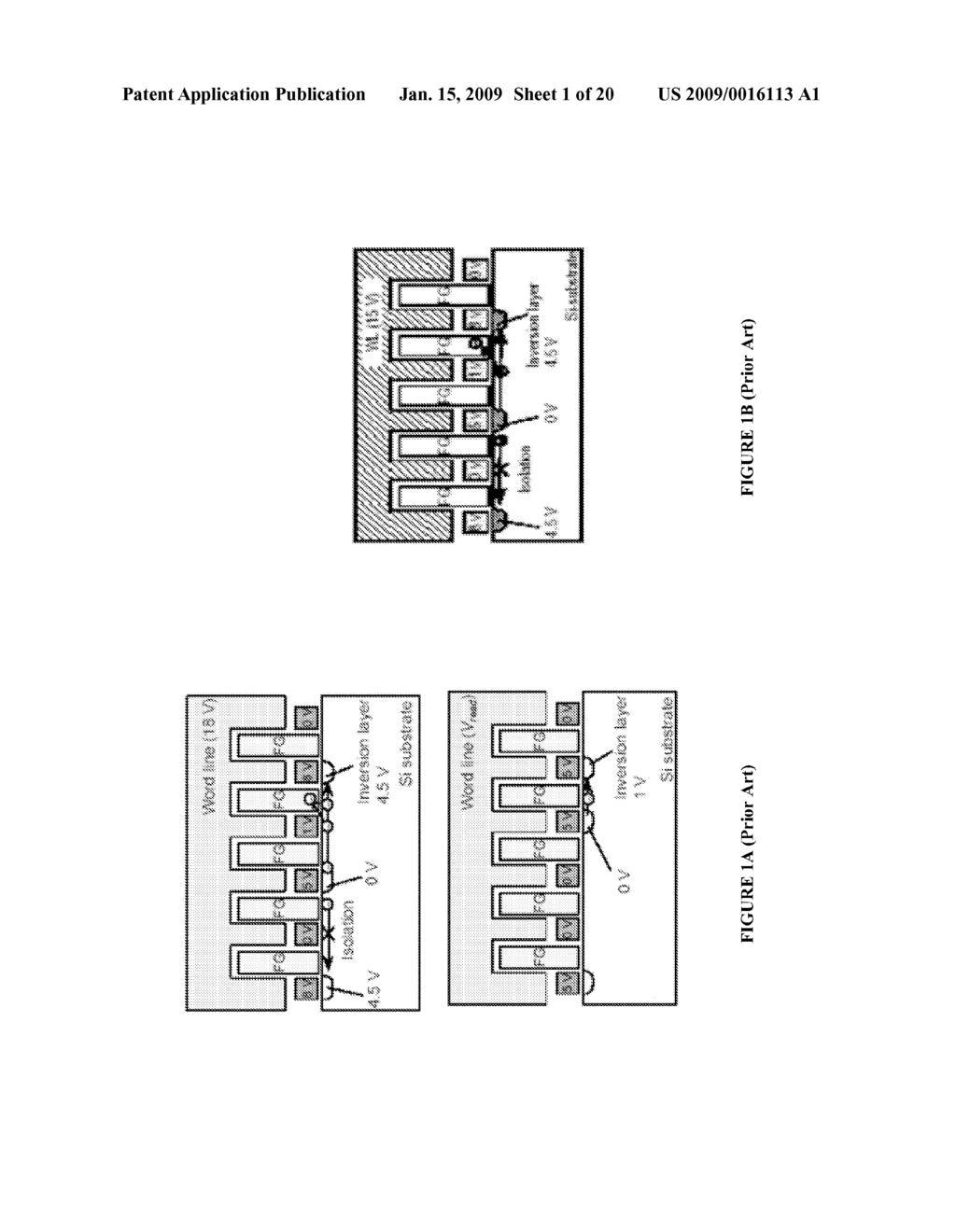 NON-DIFFUSION JUNCTION SPLIT-GATE NONVOLATILE MEMORY CELLS AND ARRAYS, METHODS OF PROGRAMMING, ERASING, AND READING THEREOF, AND METHODS OF MANUFACTURE - diagram, schematic, and image 02