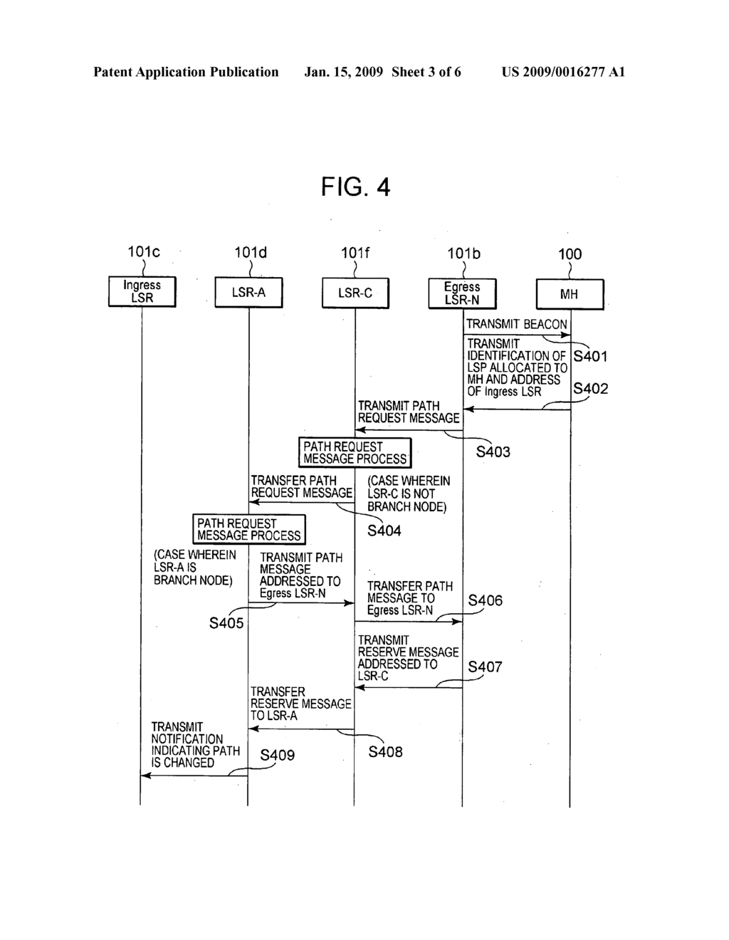 Mobile communication system, packet transfer device, and path re-establishing method - diagram, schematic, and image 04