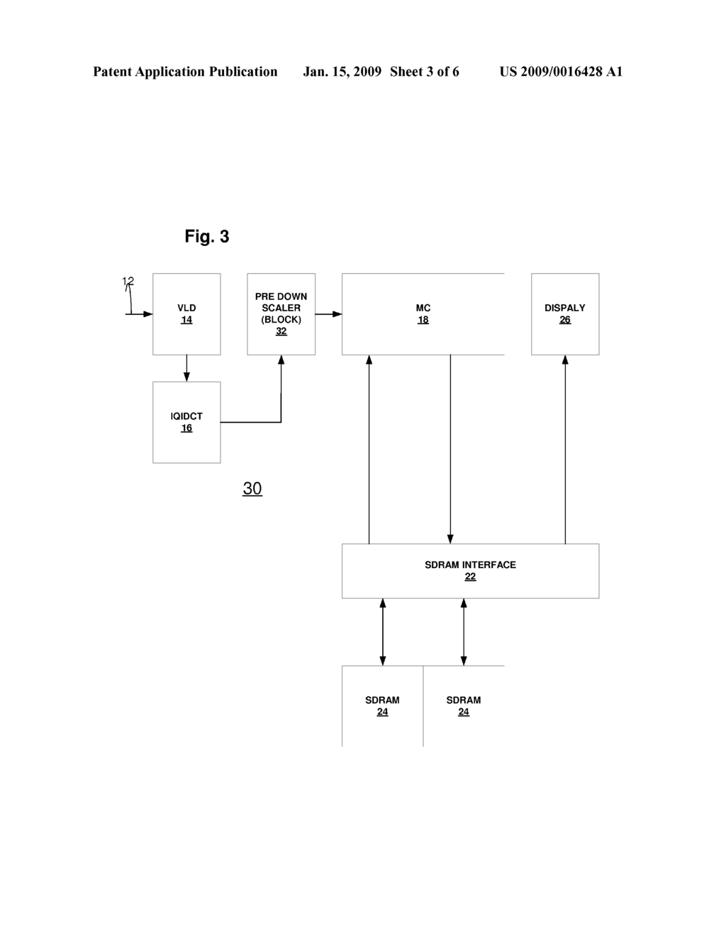 METHOD AND APPARATUS FOR DECODING OF VIDEO SIGNALS HAVING REDUCED MEMORY AND A NOVEL METHOD FOR OUTPUT THEREFORE - diagram, schematic, and image 04