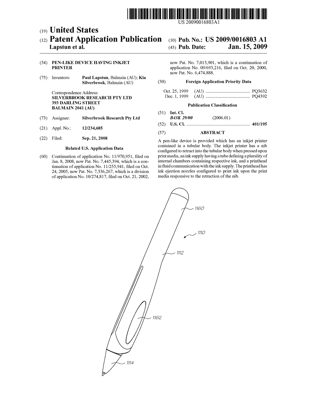 PEN-LIKE DEVICE HAVING INKJET PRINTER - diagram, schematic, and image 01