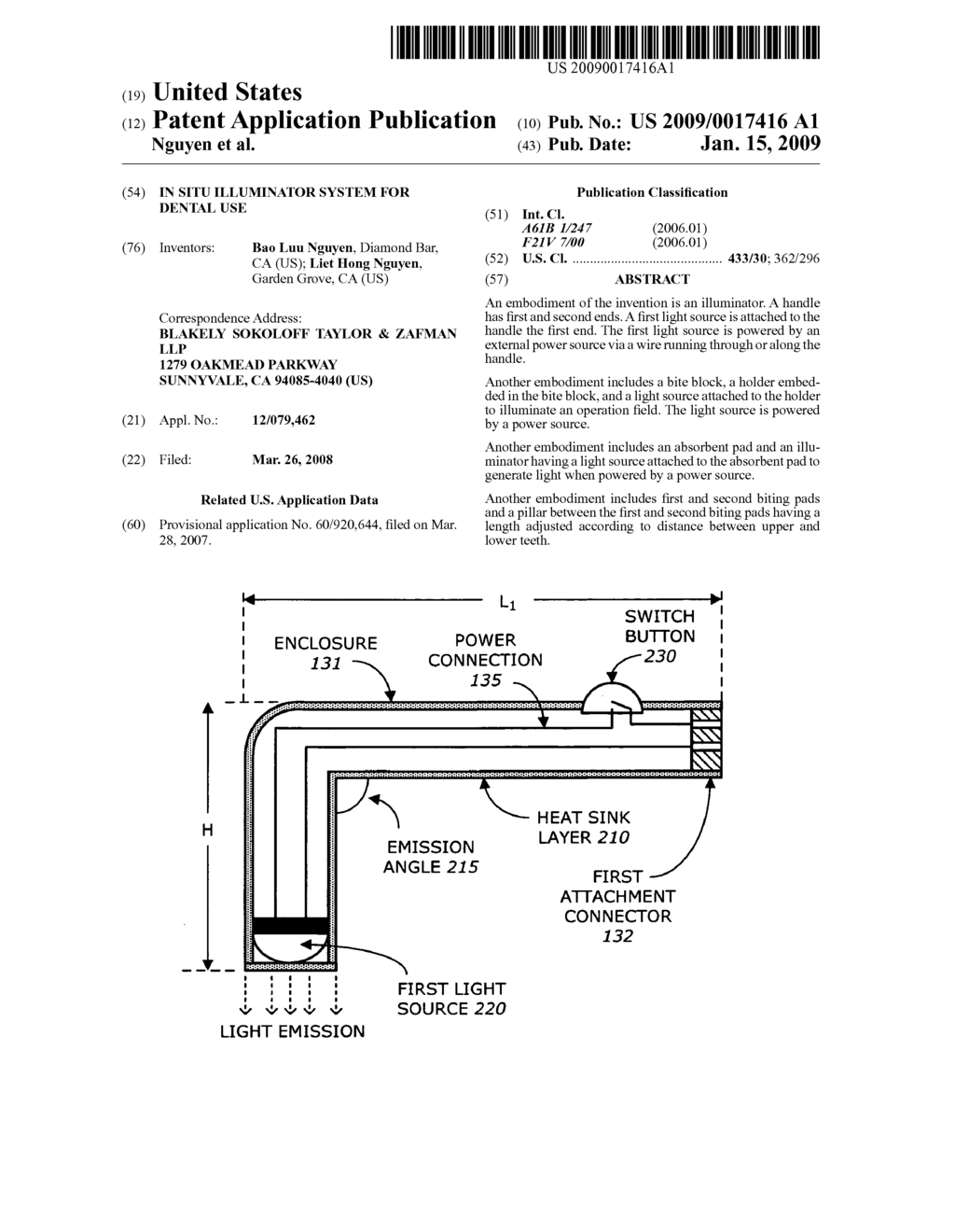 In situ illuminator system for dental use - diagram, schematic, and image 01