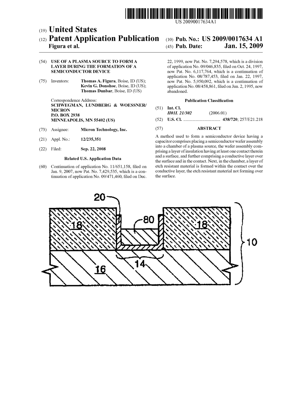 USE OF A PLASMA SOURCE TO FORM A LAYER DURING THE FORMATION OF A SEMICONDUCTOR DEVICE - diagram, schematic, and image 01