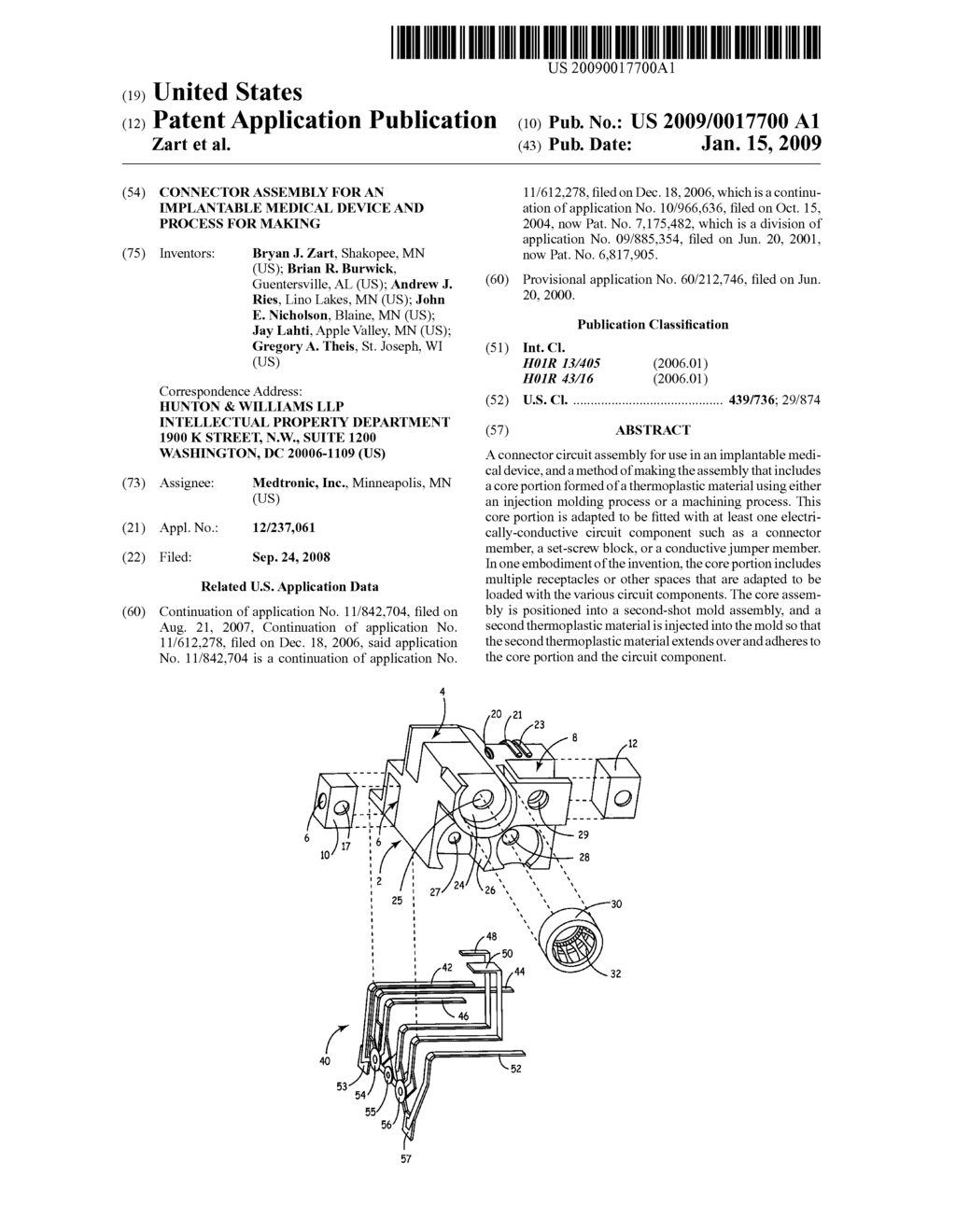 Connector Assembly For An Implantable Medical Device and Process For Making - diagram, schematic, and image 01