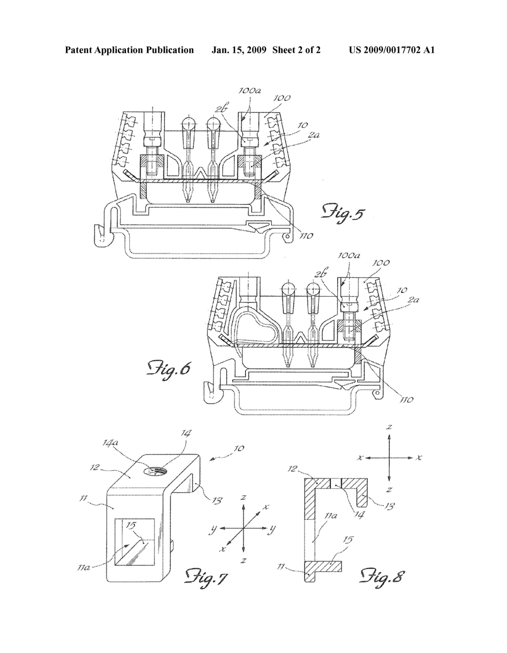 CLAMPING PART WITH CONDUCTING BODY IN THE FORM OF AN OVERTURNED L FOR CONNECTING ELECTRIC CABLES - diagram, schematic, and image 03