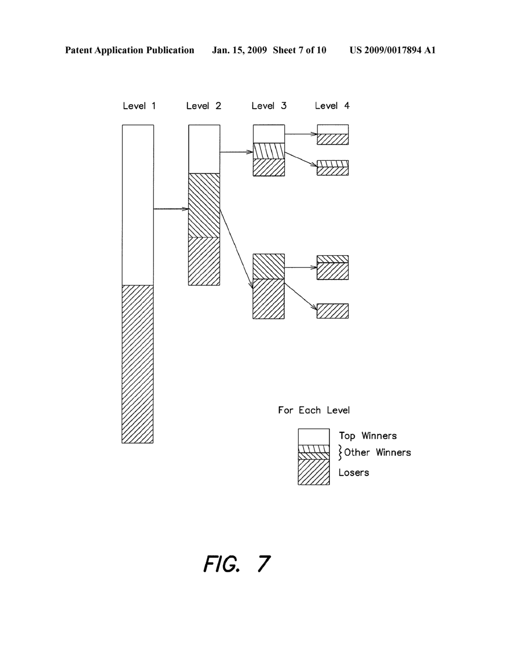 METHOD FOR PLAYING MULTI-LEVEL GAMES OF CHANCE - diagram, schematic, and image 08