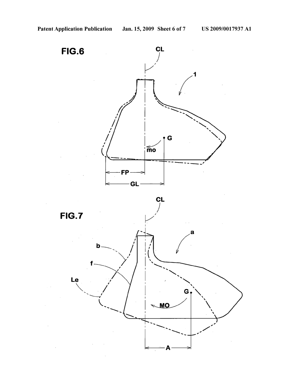 Wood-type golf club head - diagram, schematic, and image 07