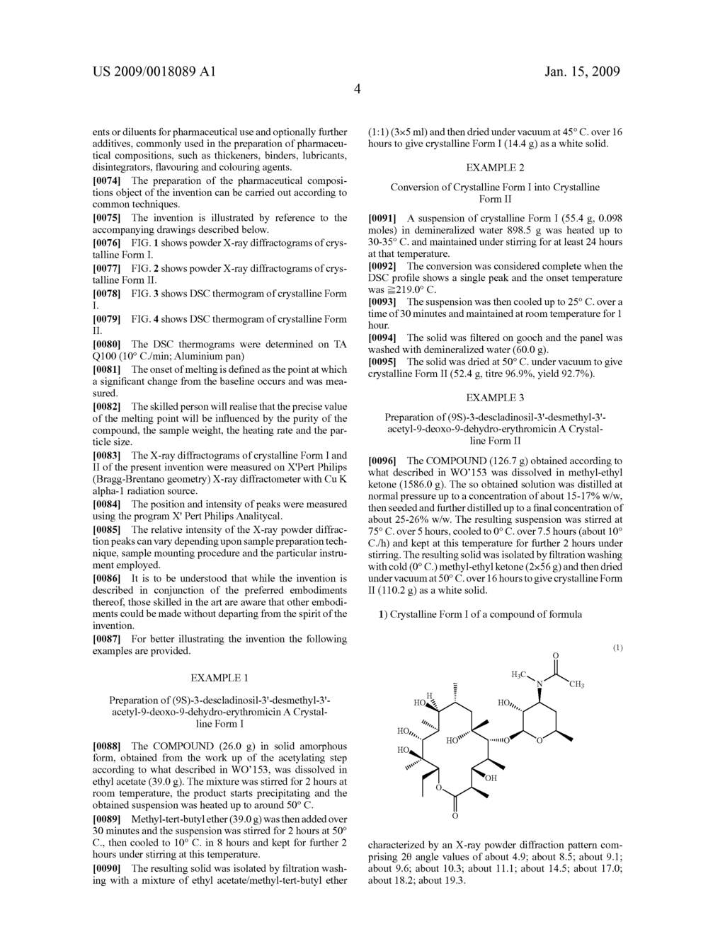 CRYSTALLINE FORMS OF MACROLIDE COMPOUNDS ENDOWED WITH ANTIINFLAMMATORY ACTIVITY - diagram, schematic, and image 07