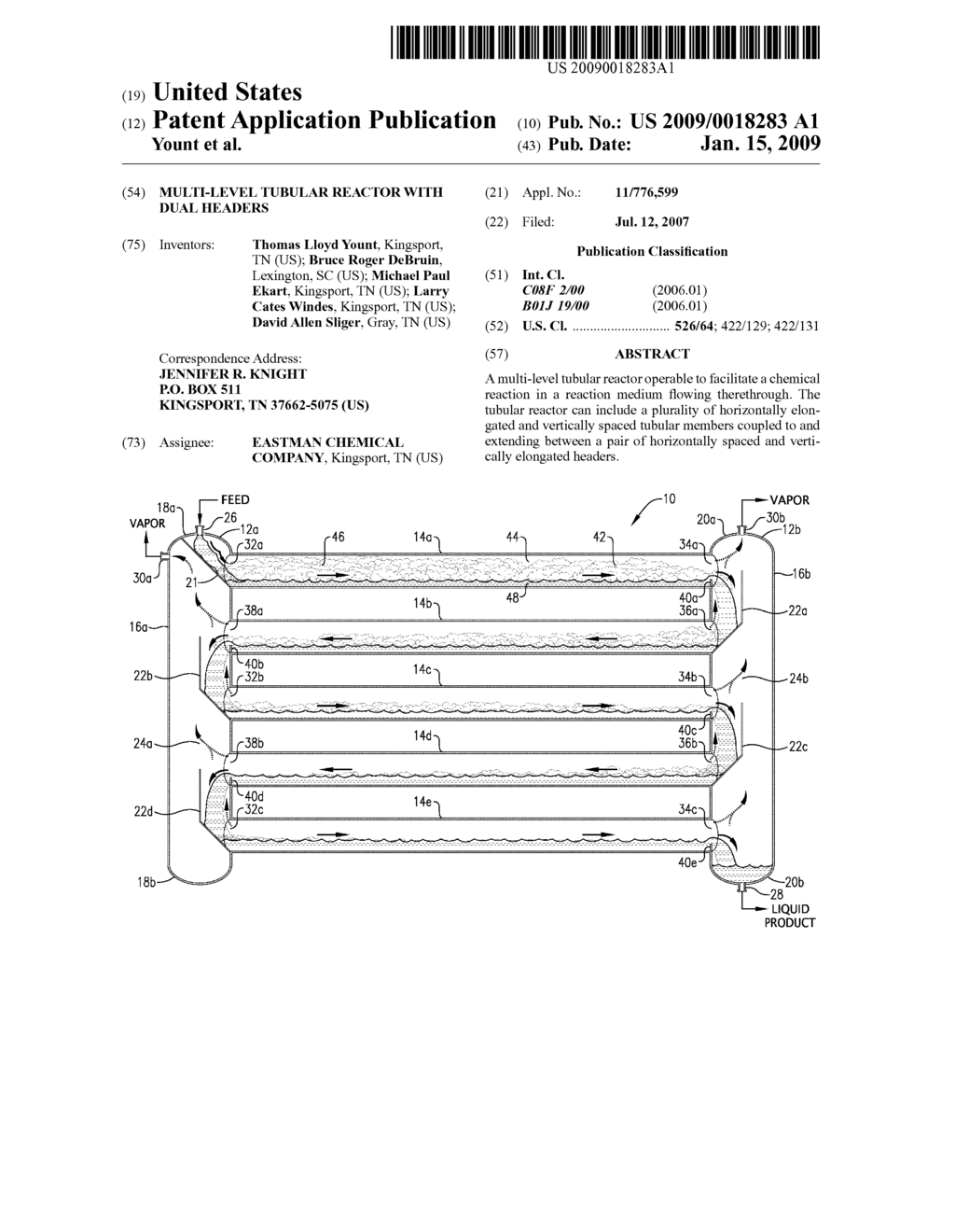 MULTI-LEVEL TUBULAR REACTOR WITH DUAL HEADERS - diagram, schematic, and image 01