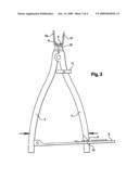 CLAMP FOR POSITIONING A SUPERELASTIC OSTEOSYNTHESIS CLIP diagram and image