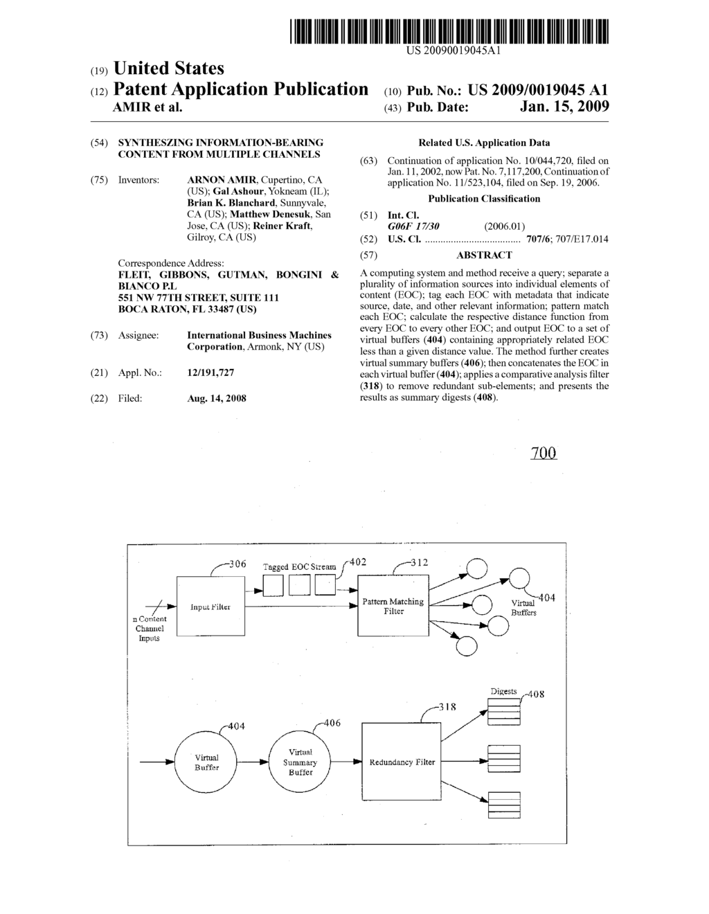 SYNTHESZING INFORMATION-BEARING CONTENT FROM MULTIPLE CHANNELS - diagram, schematic, and image 01