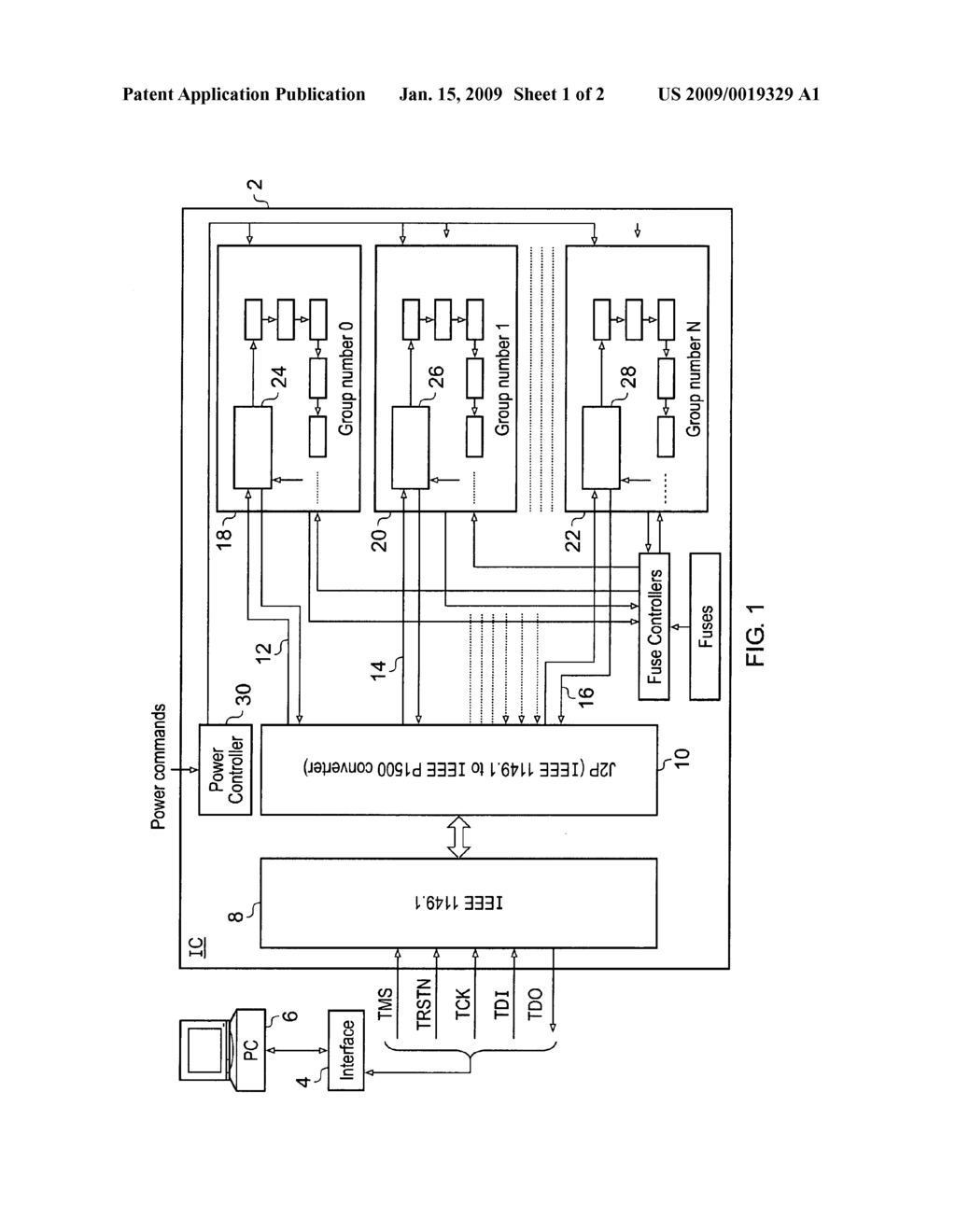 Serial scan chain control within an integrated circuit - diagram, schematic, and image 02