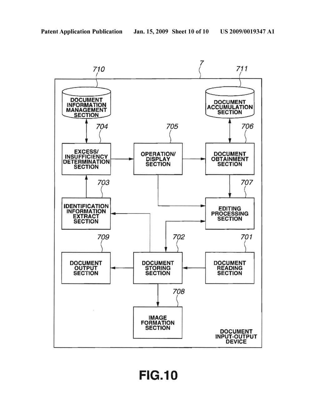 DOCUMENT PROCESSING SYSTEM, DOCUMENT INPUT-OUPUT DEVICE, RECORDING MEDIUM STORING DOCUMENT INPUT-OUTPUT PROGRAM, AND DOCUMENT PROCESSING METHOD - diagram, schematic, and image 11