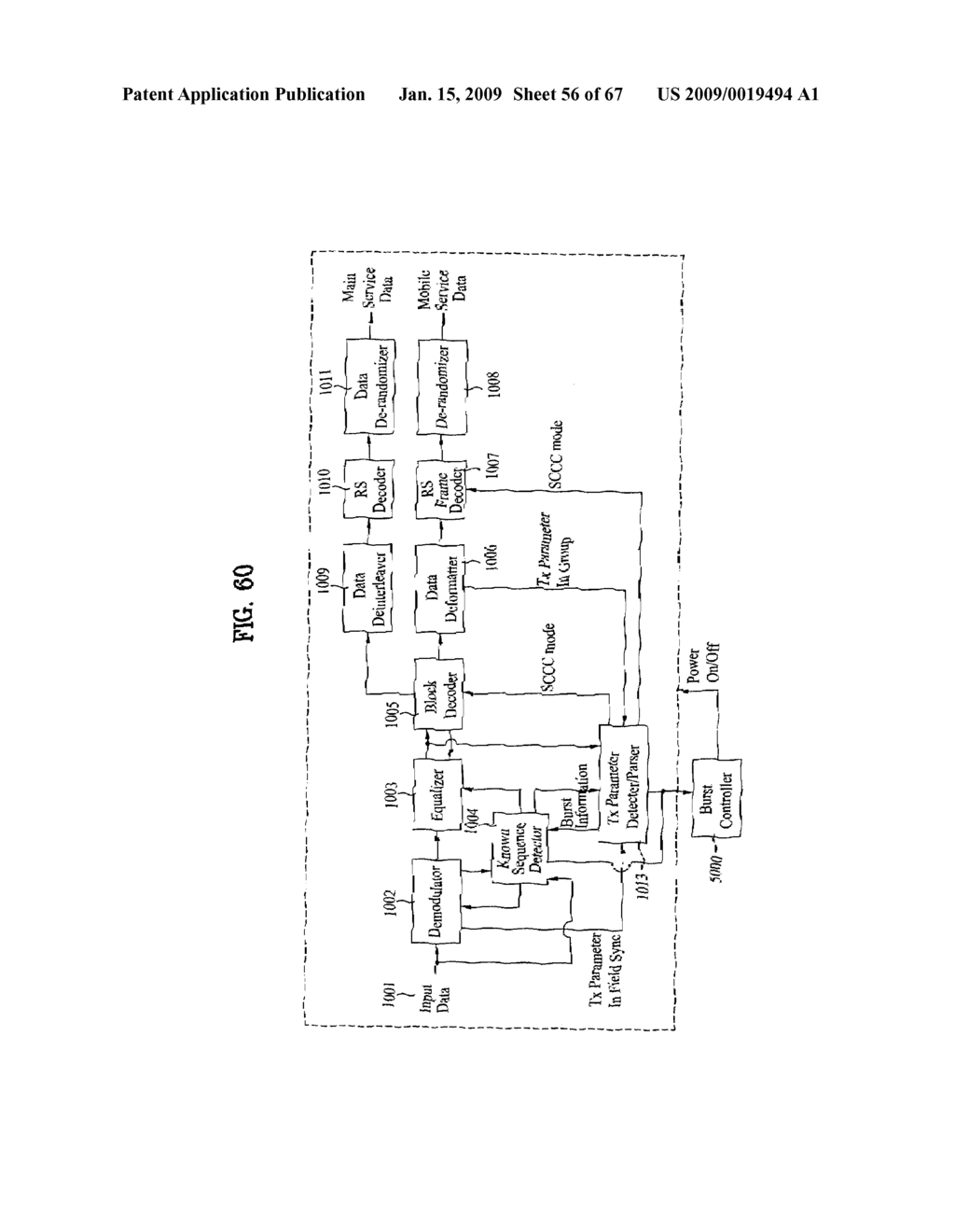 METHOD OF CONTROLLING AND APPARATUS OF RECEIVING MOBILE SERVICE DATA - diagram, schematic, and image 57