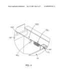 Tension device for attaching a flexible covering to a sign frame diagram and image