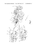 System for controlling the loading of one or more foods into a self-propelled mixing unit by means of a mechanical shovel mounted to a motor vehicle diagram and image