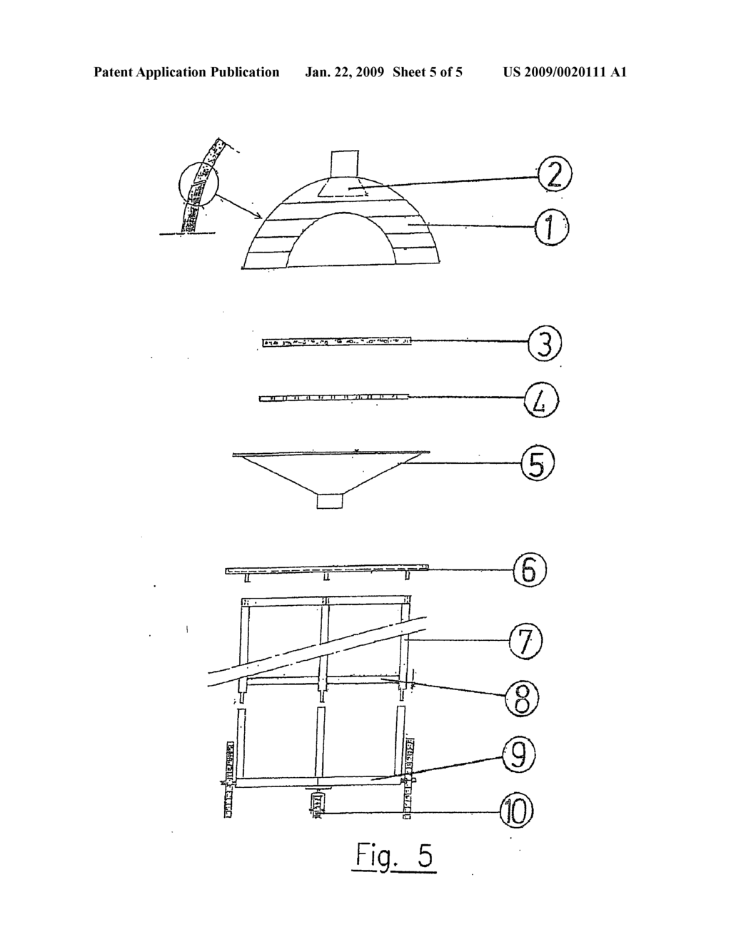 Device for cooking pizzas and barbecues - diagram, schematic, and image 06