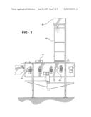 EGG ORIENTING AND ACCUMULATING SYSTEM WITH FORWARD AND REVERSE INTERCONNECTED CONVEYORS FOR PREVENTING EGG OVERFLOW/RIDE UP AND PRIOR TO EXISTING IN INDIVIDUAL ROWS UPON SPOOL BARS diagram and image