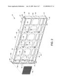 Electronic sign having a formed metal cabinet diagram and image