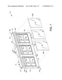 Electronic sign having a formed metal cabinet diagram and image