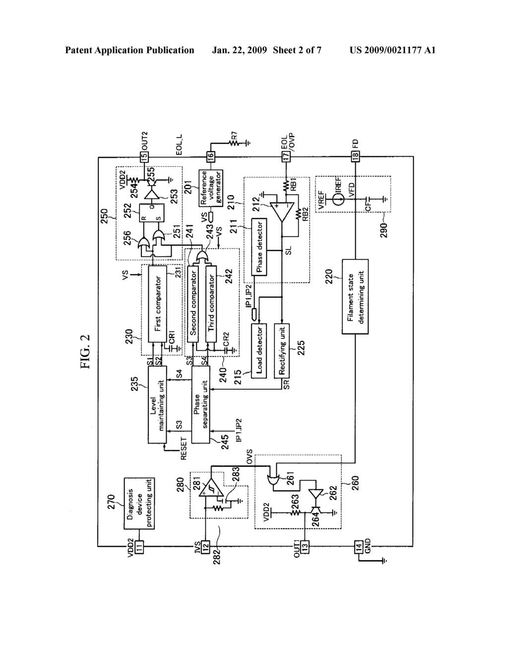 Diagnosis circuit apparatus and lamp ballast circuit using the same - diagram, schematic, and image 03