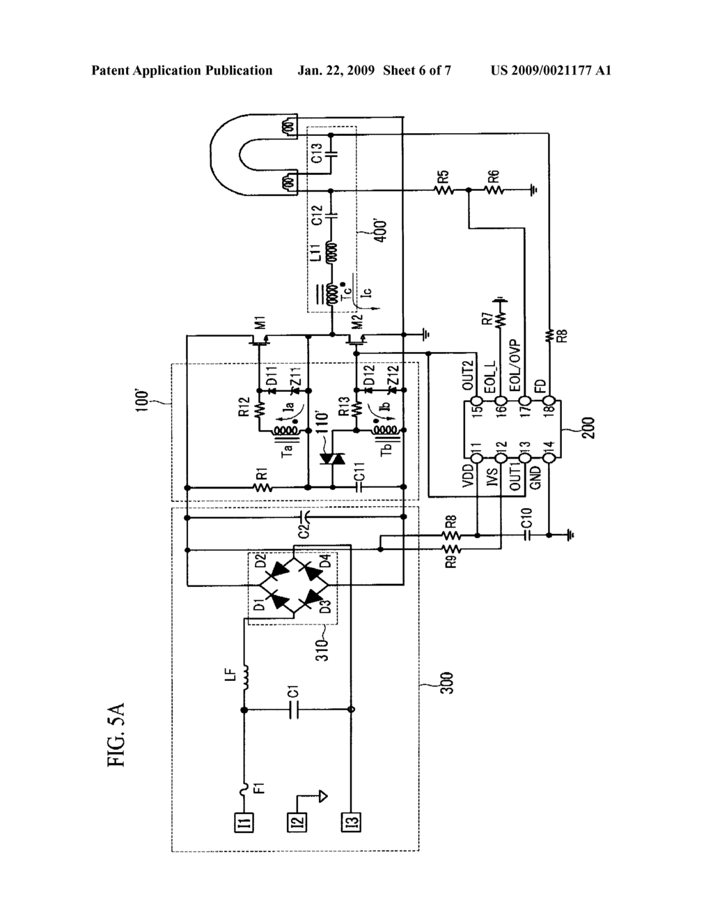 Diagnosis circuit apparatus and lamp ballast circuit using the same - diagram, schematic, and image 07