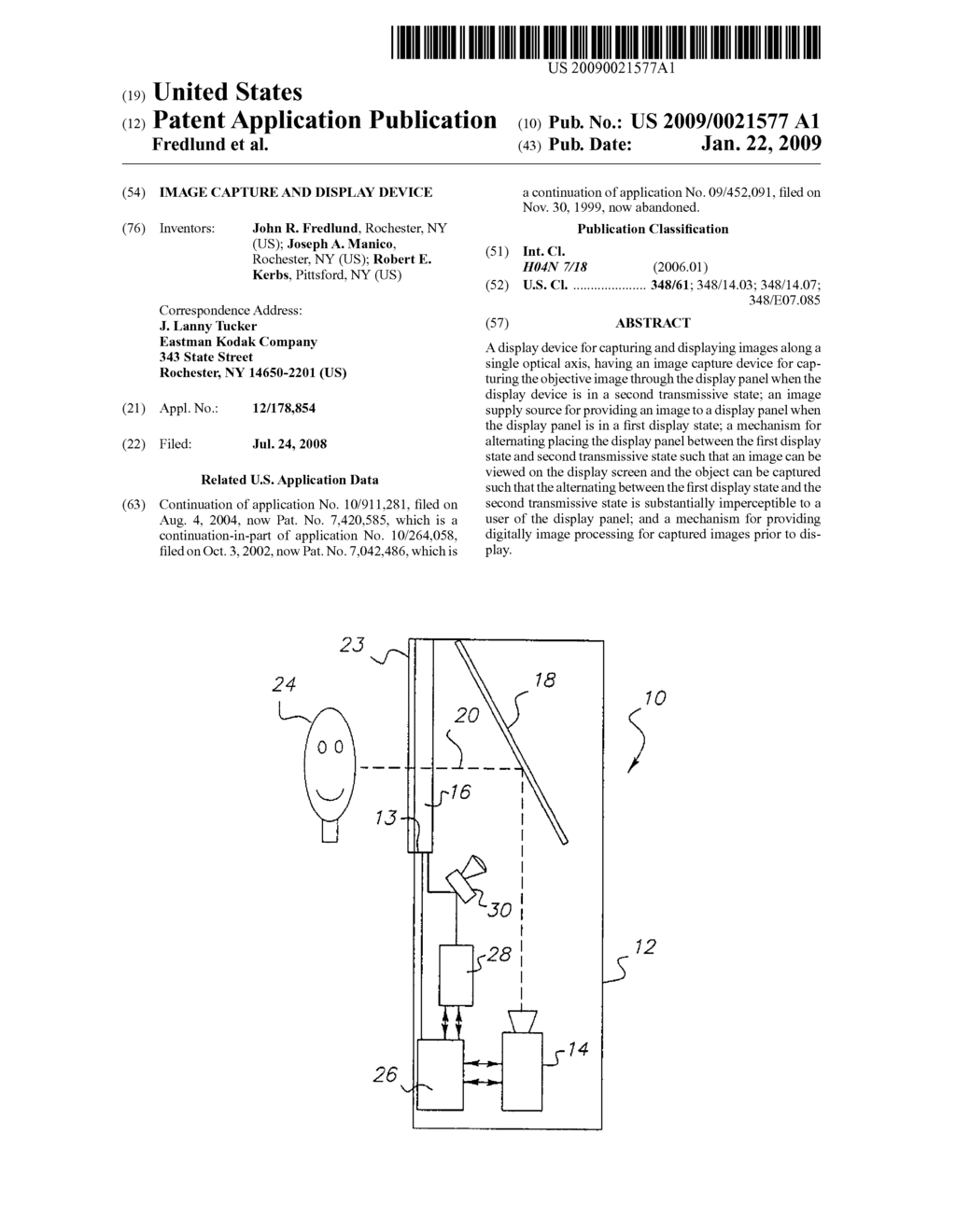 IMAGE CAPTURE AND DISPLAY DEVICE - diagram, schematic, and image 01