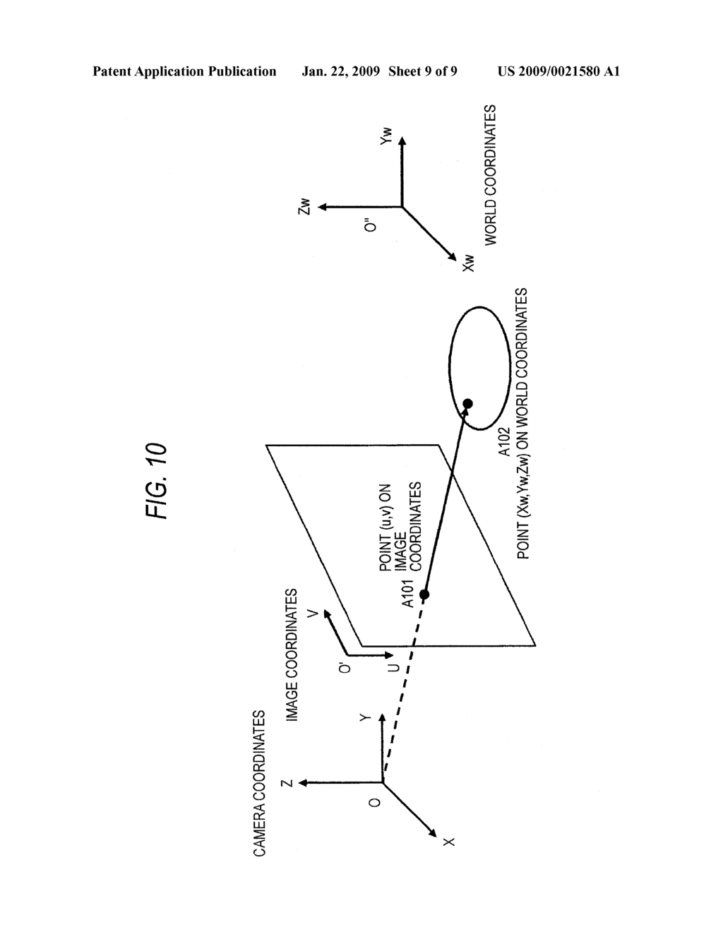 CAMERA CALIBRATION DEVICE AND CAMERA CALIBRATION METHOD - diagram, schematic, and image 10