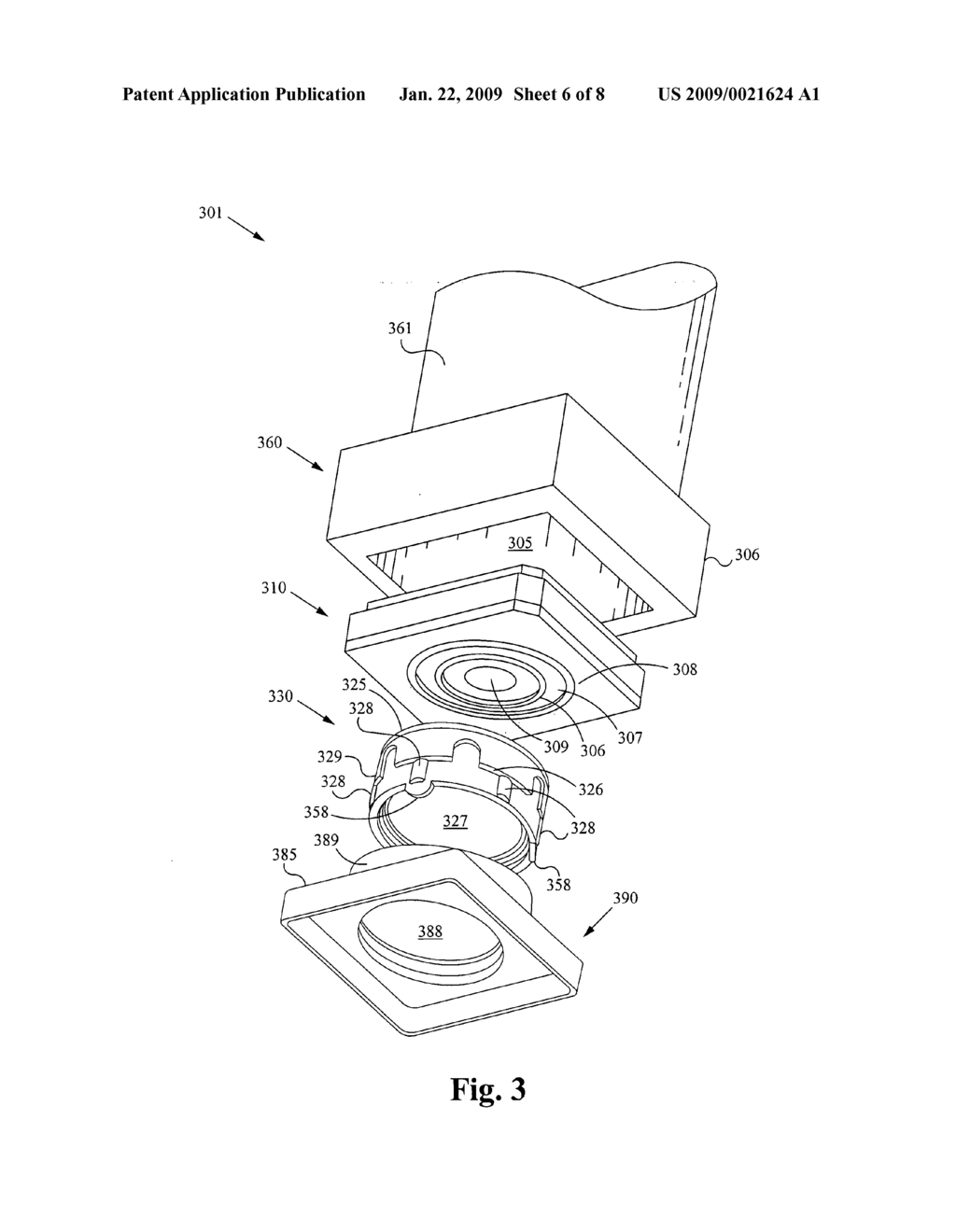 Camera module back-focal length adjustment method and ultra compact components packaging - diagram, schematic, and image 07