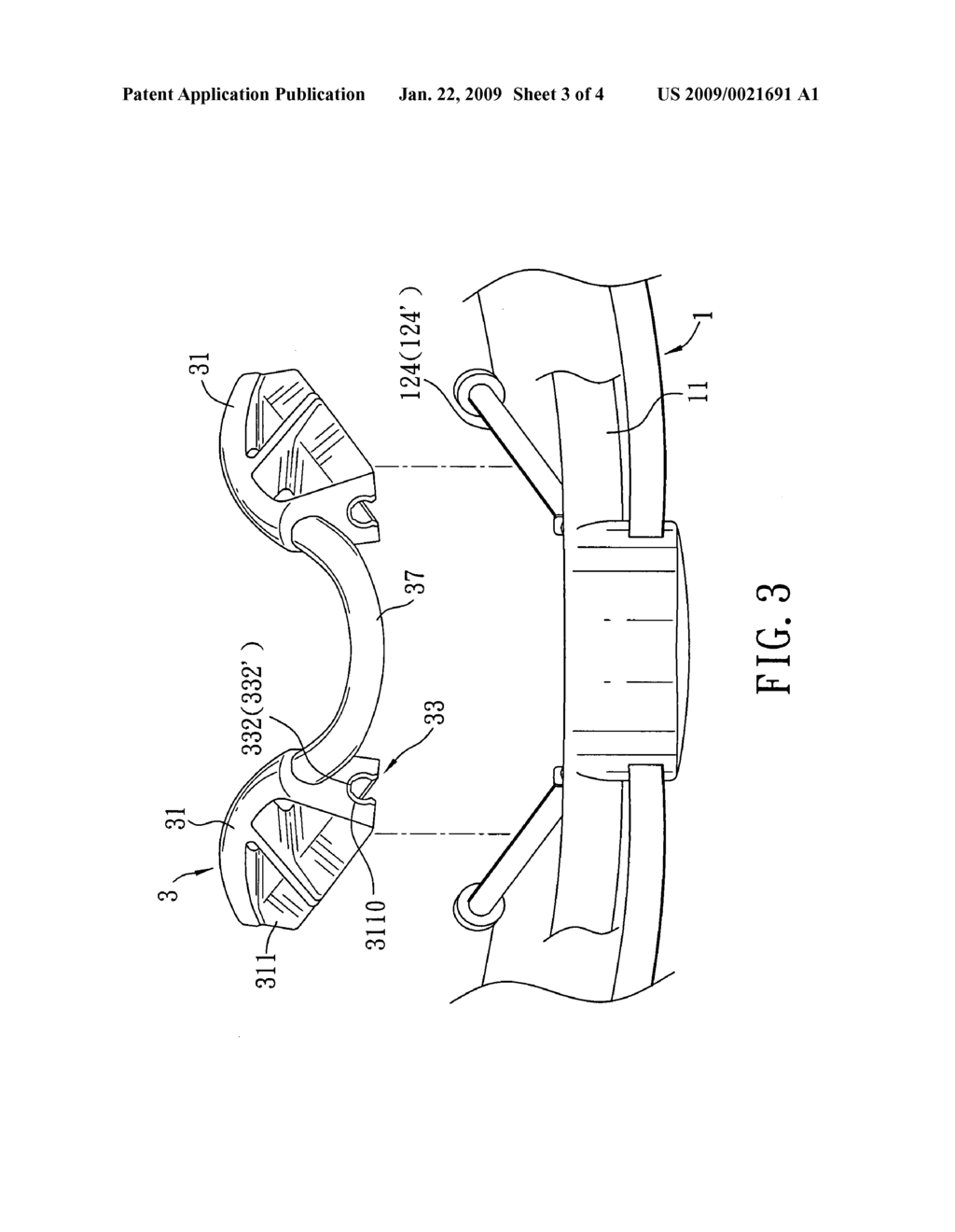 Eyeglasses with an adjustable nose-pad unit - diagram, schematic, and image 04