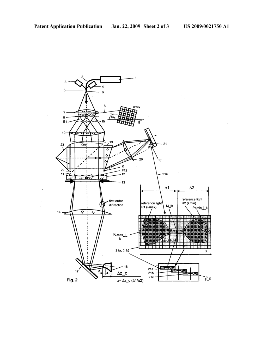 Method and Arrangement for a Rapid and Robust Chromatic Confocal 3D Measurement Technique - diagram, schematic, and image 03