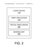 SYSTEM AND METHOD FOR PEER TO PEER PRINTING OVER A NETWORK diagram and image