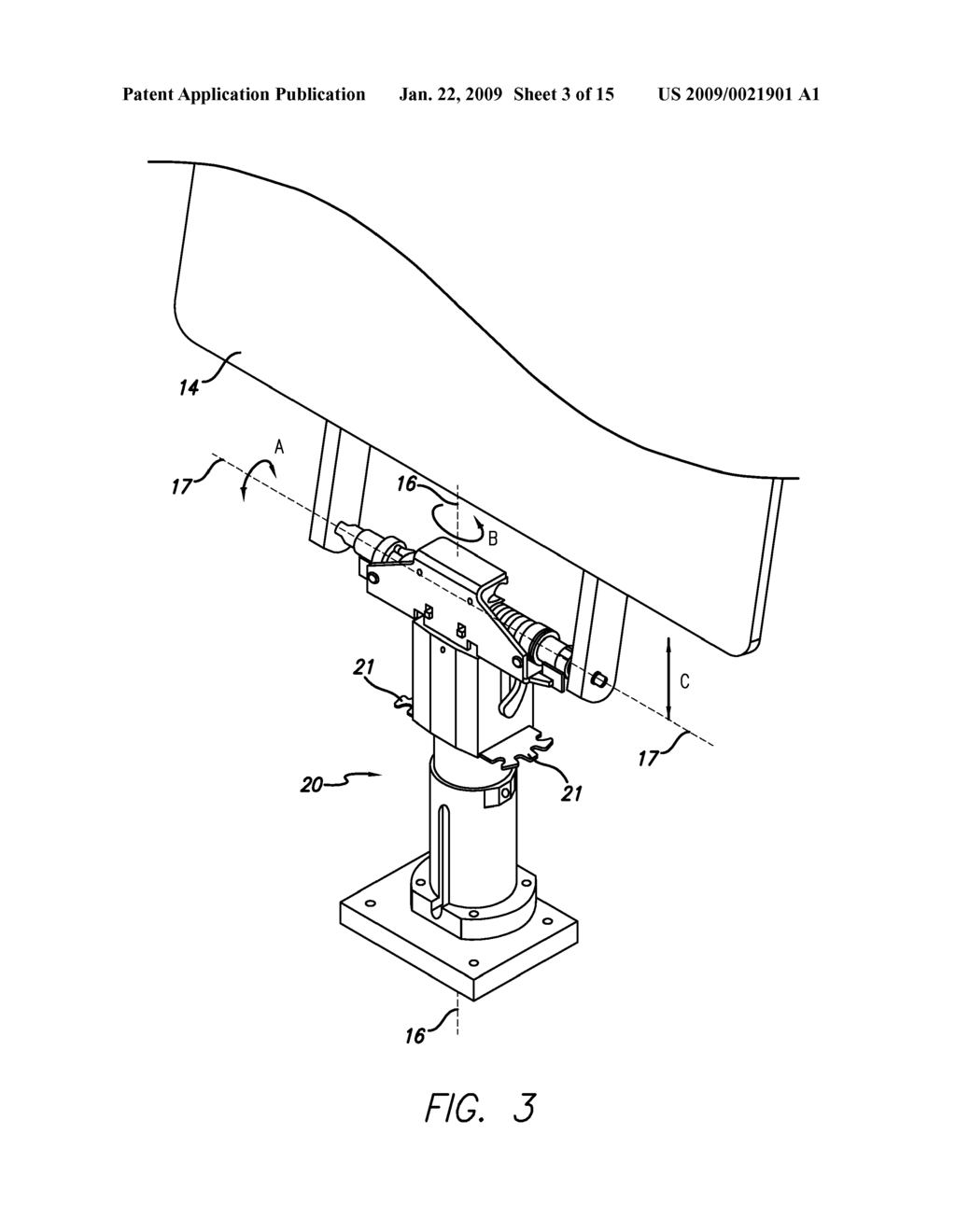 Adjustable Support Mechanism For a Flat-Panel Display - diagram, schematic, and image 04